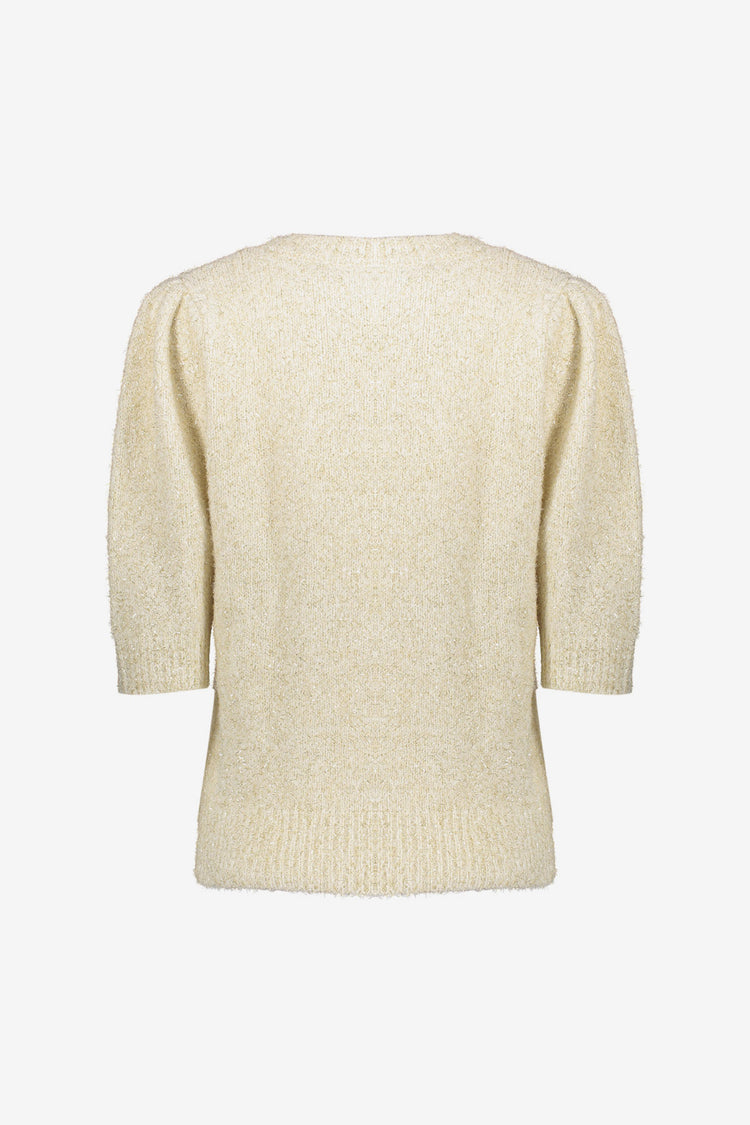 Geisha Damenstrickpullover mit 3/4-Ärmeln und Puffdetails