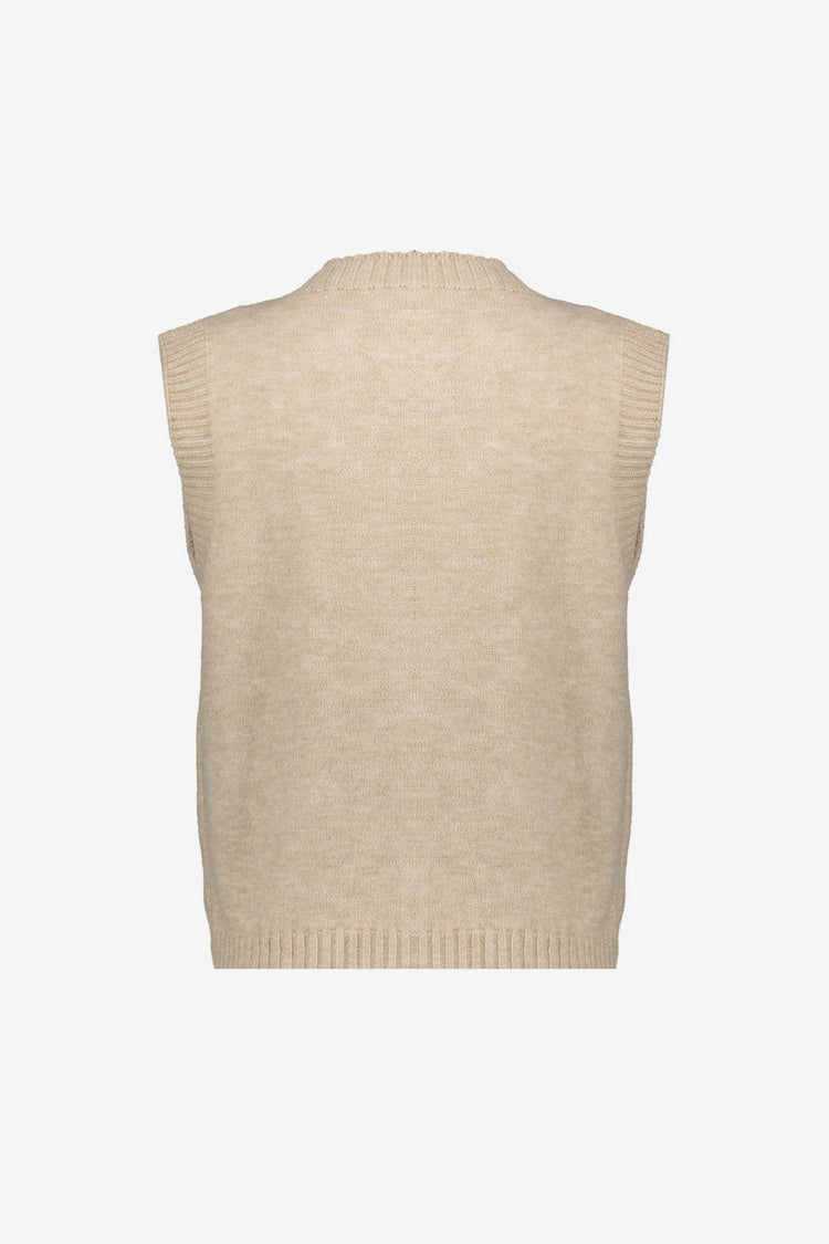 Geisha Damen-Gilet im Strick mit Utility-Details