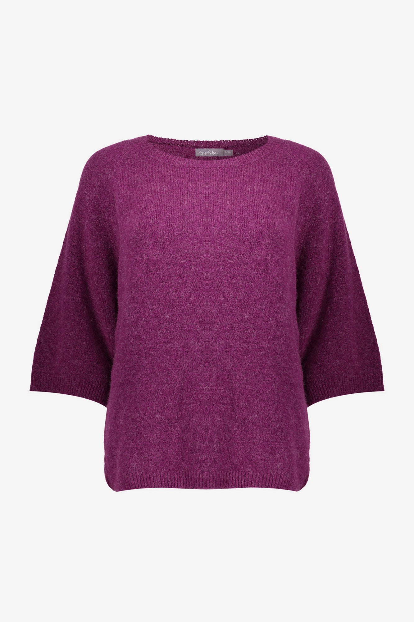 Geisha Damenfeinstrickpullover mit halblangen Ärmeln