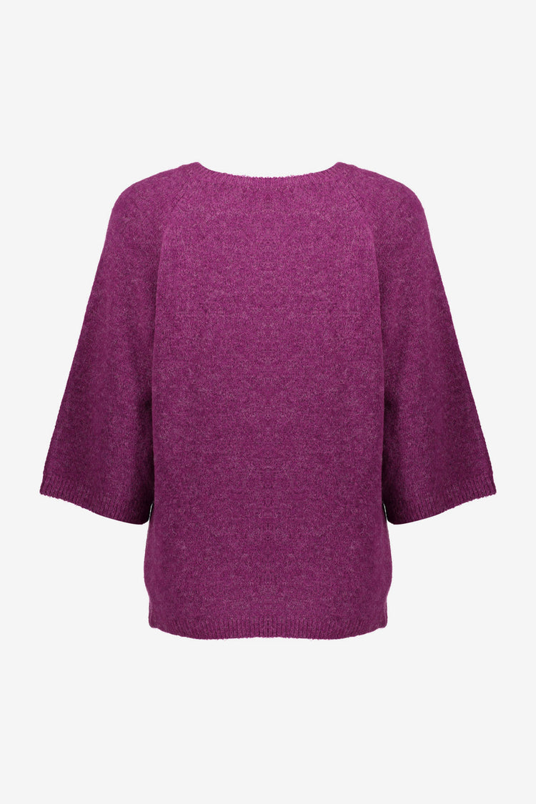 Geisha Damenfeinstrickpullover mit halblangen Ärmeln