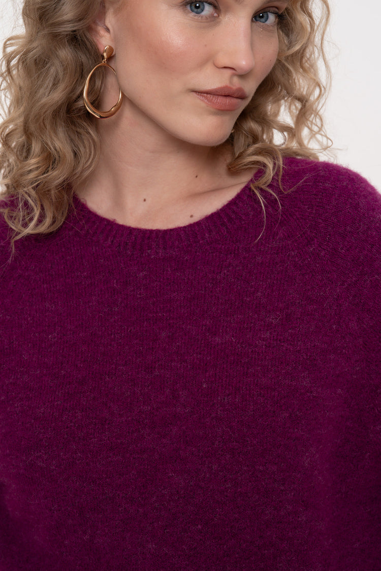 Geisha Damenfeinstrickpullover mit halblangen Ärmeln
