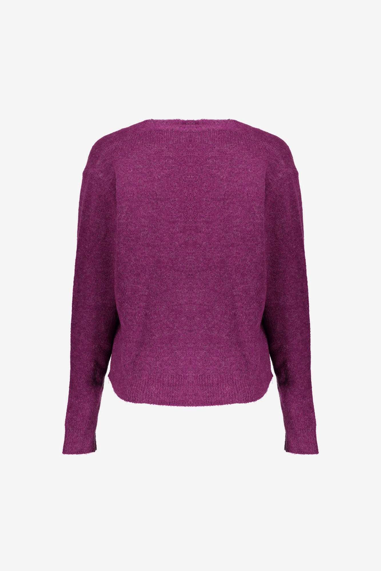 Geisha Damenstrickjacke in Lila mit langen Ärmeln und V-Ausschnitt