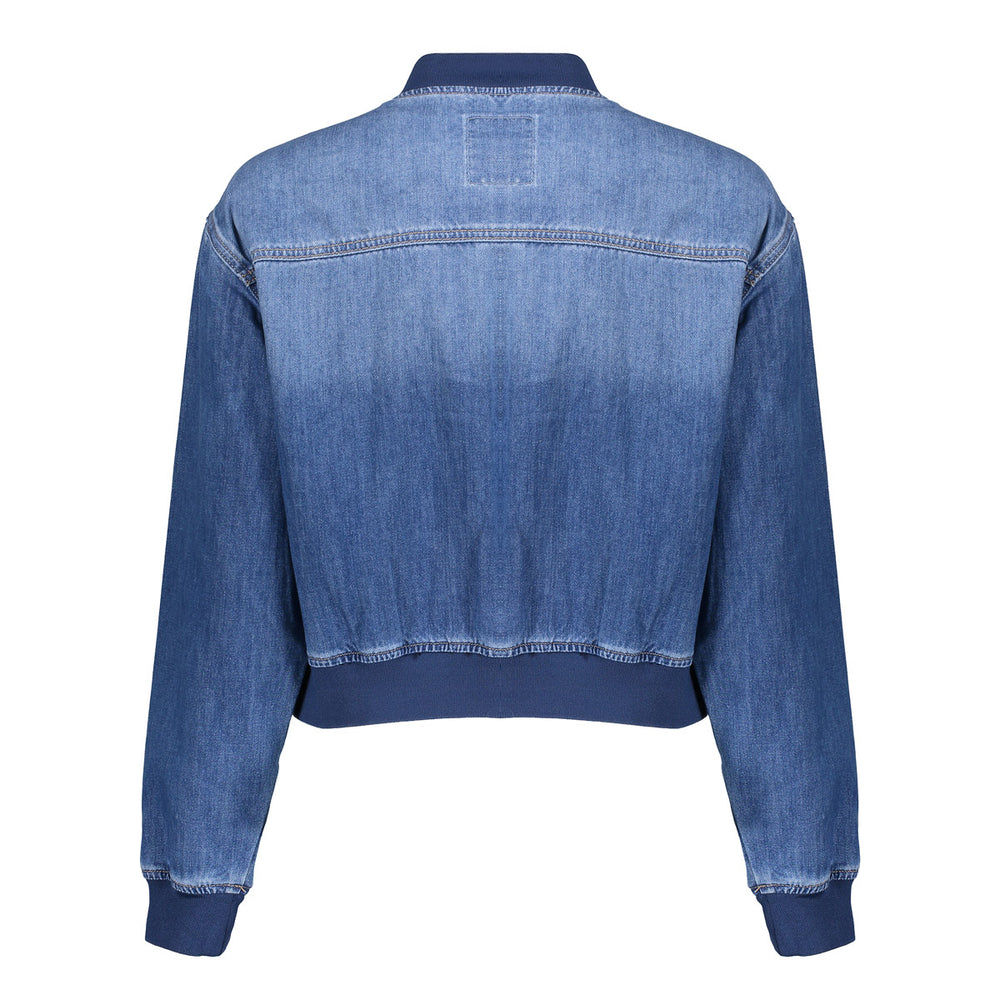 Geisha Fashion Damenkurze Bomberjacke aus Denim