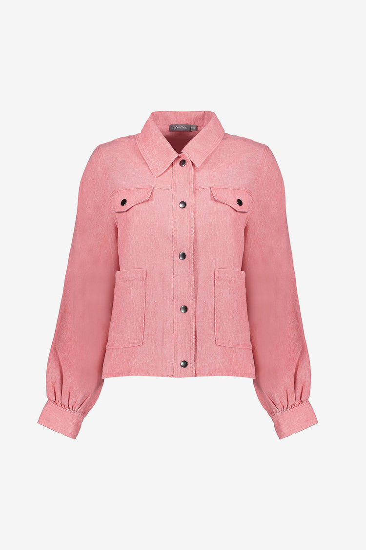 Geisha Fashion Damen Jacke rosa melange