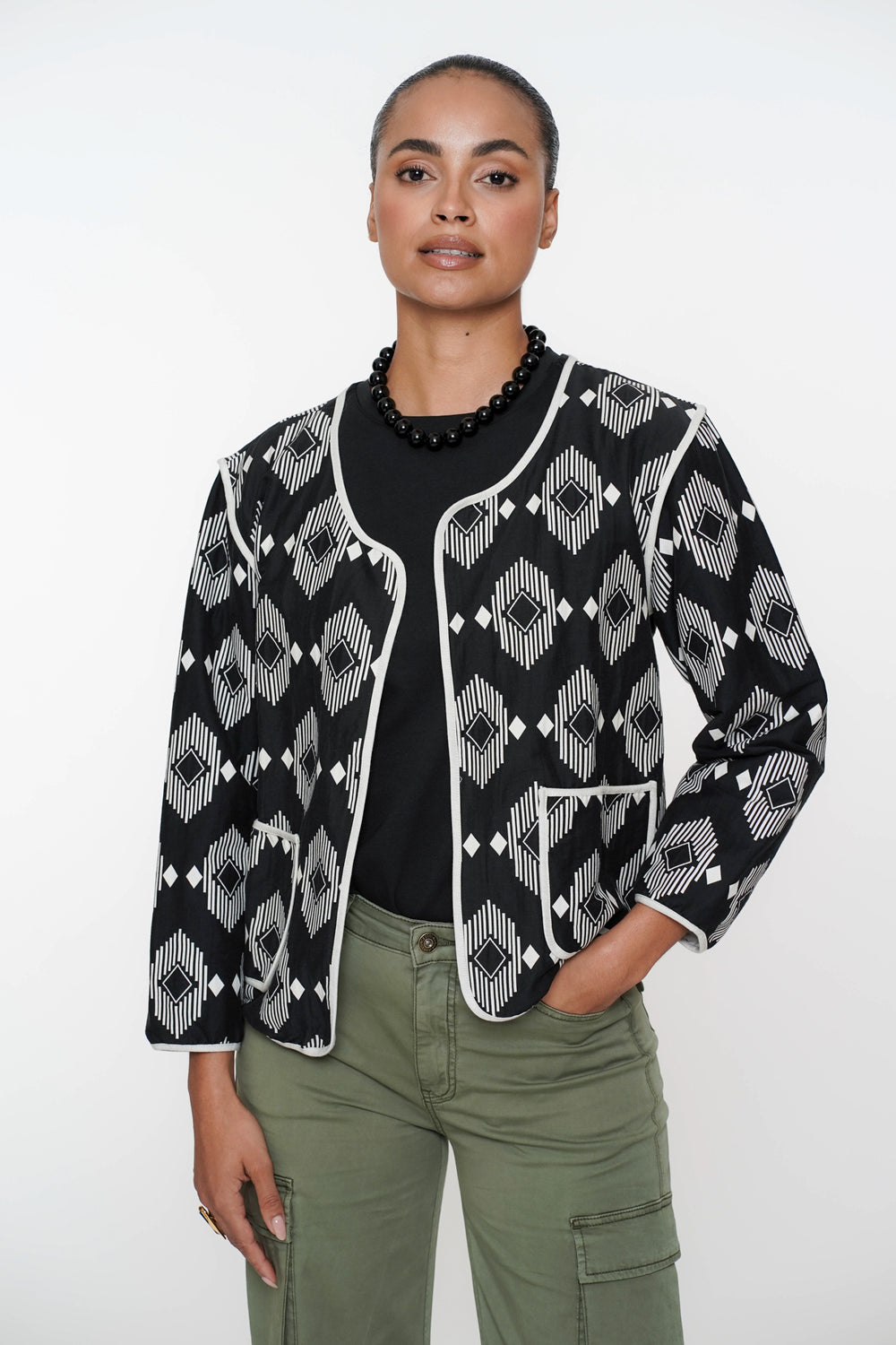 Geisha Fashion Damen Grafik-Cardigan