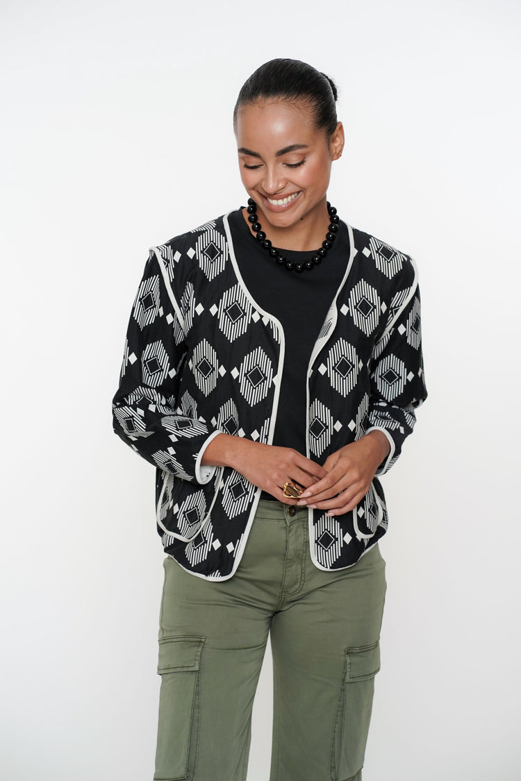 Geisha Fashion Damen Grafik-Cardigan