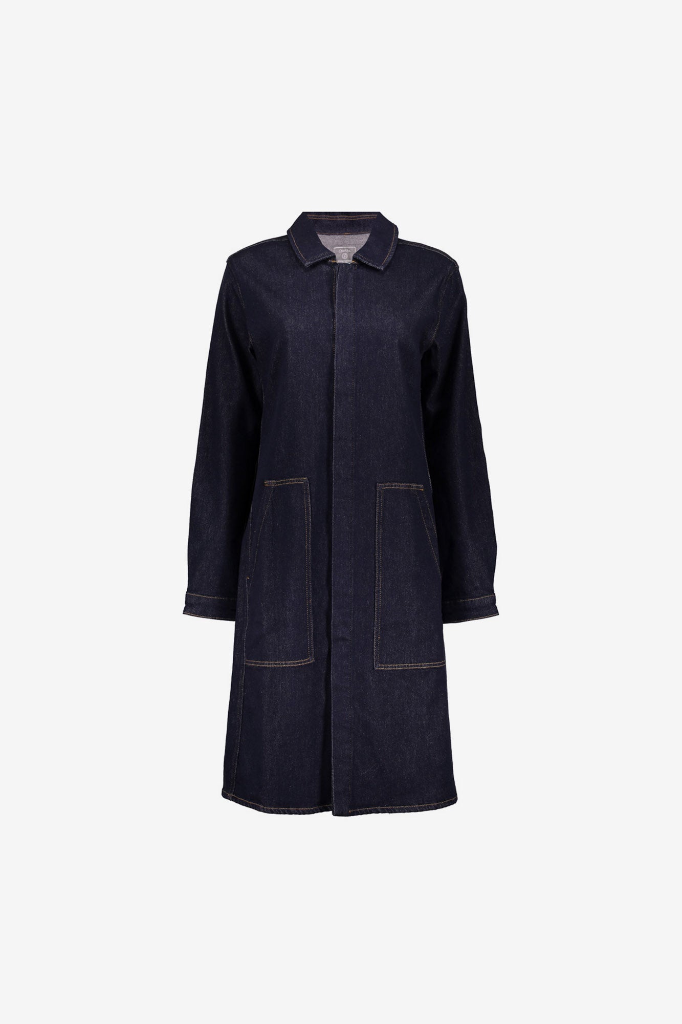 Geisha Damen-Midikleid aus Denim mit aufgesetzten Taschen