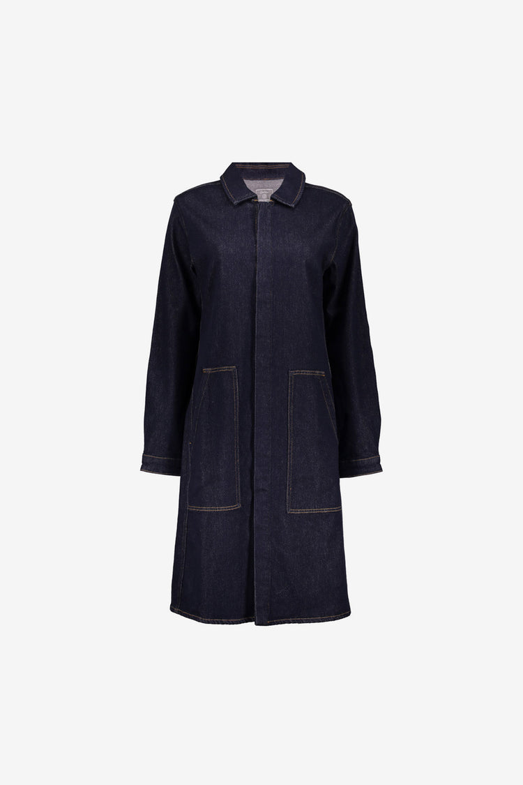 Geisha Damen-Midikleid aus Denim mit aufgesetzten Taschen