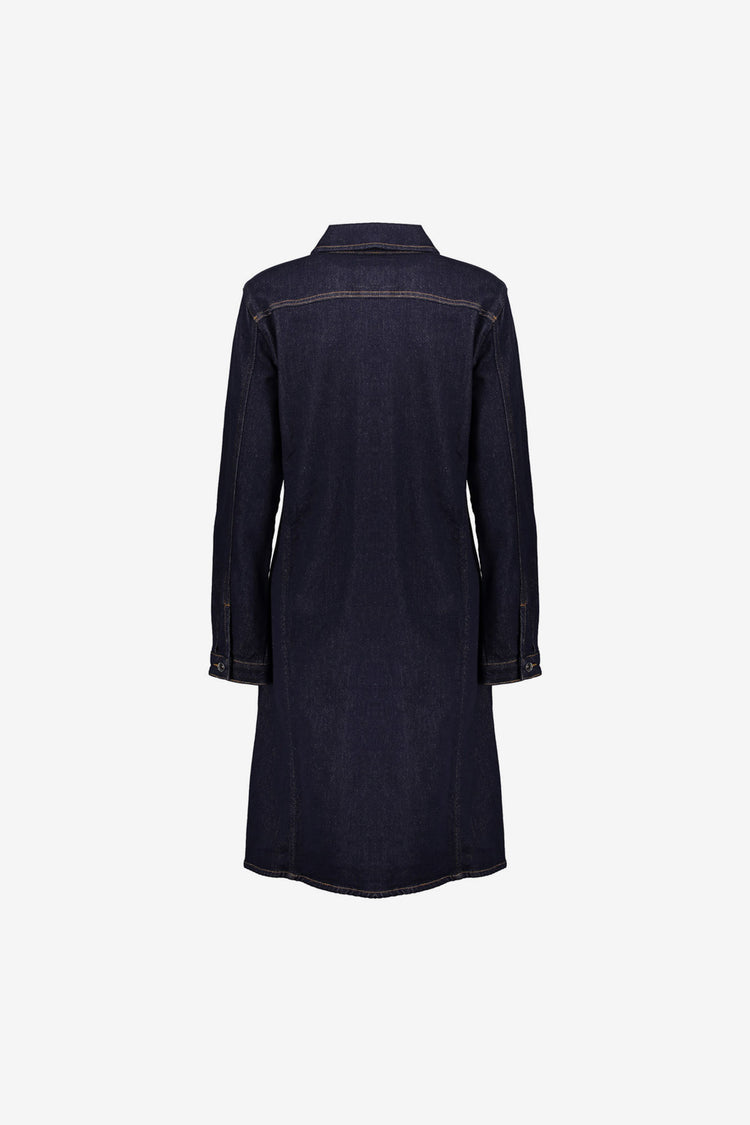 Geisha Damen-Midikleid aus Denim mit aufgesetzten Taschen