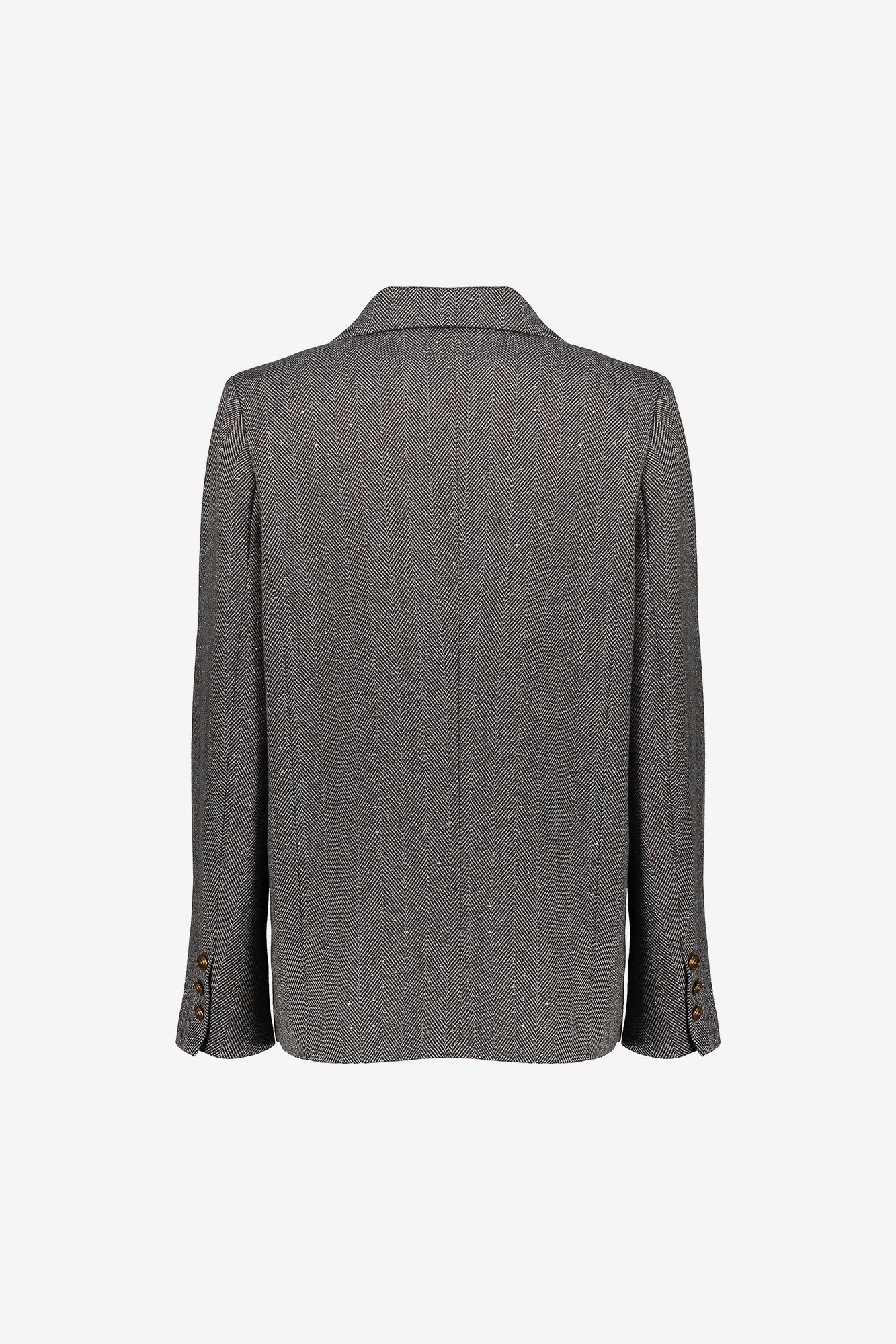 Geisha Damen-Blazer mit Fischgrätmuster und Glitzersteinen