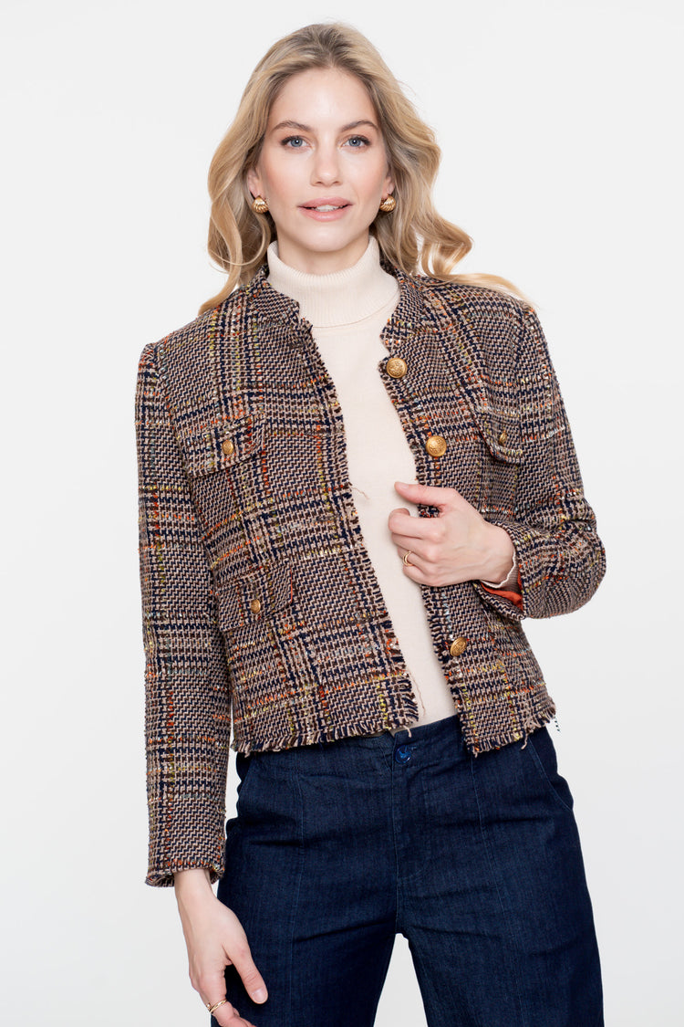 Geisha Damen-Multicolor-Tweedjacke