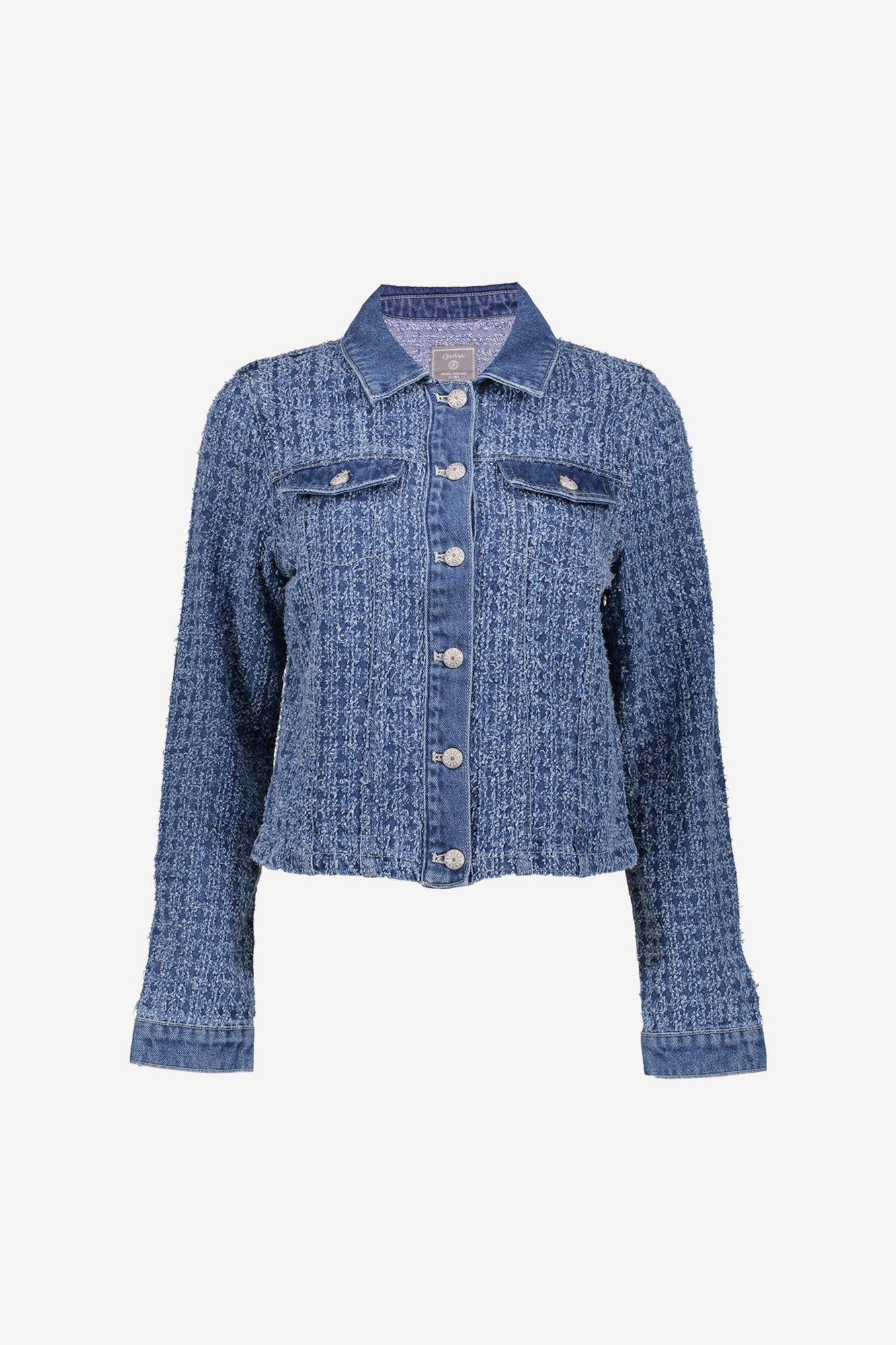 Geisha Damen-Bouclé-Denimjacke