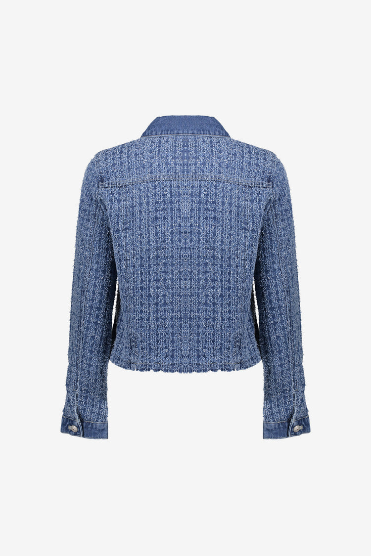 Geisha Damen-Bouclé-Denimjacke
