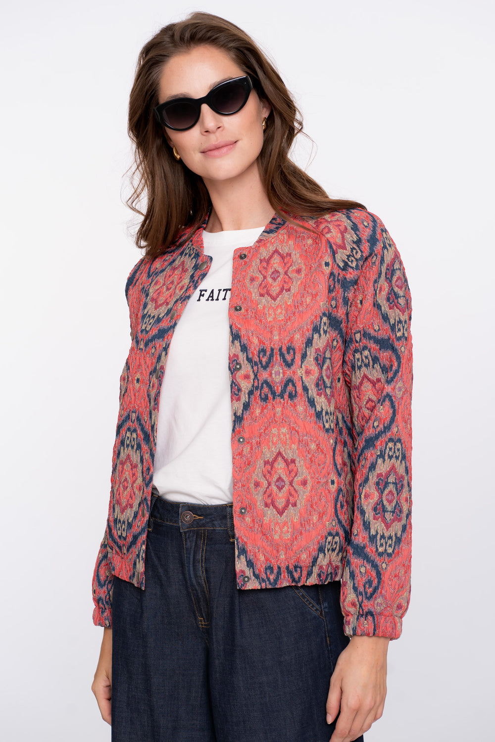 Geisha Damenjacke mit farbenfrohem Paisleymuster