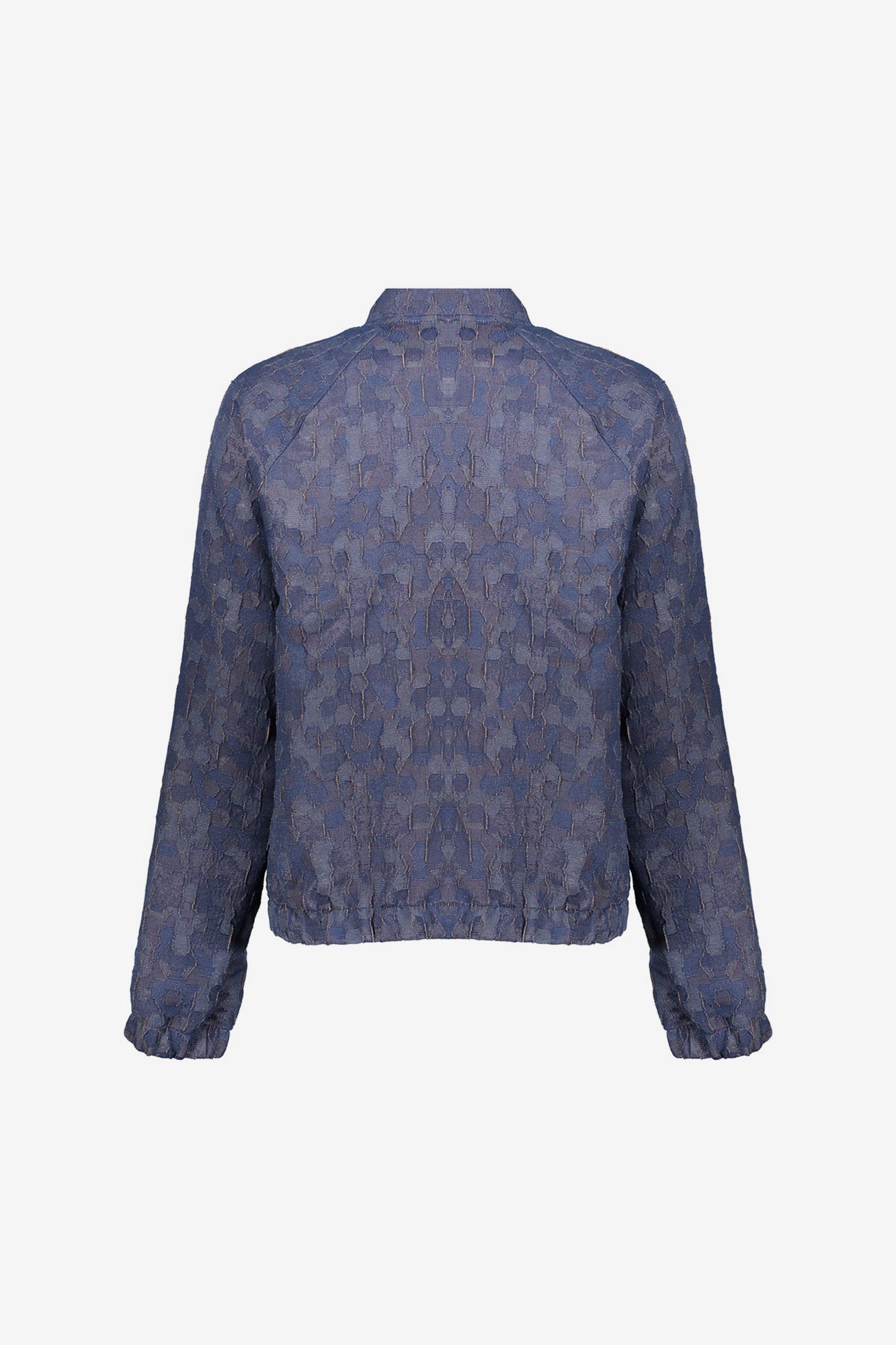Geisha Damen-Bomberjacke aus Jacquardstoff mit Ton-in-Ton-Blumenmuster