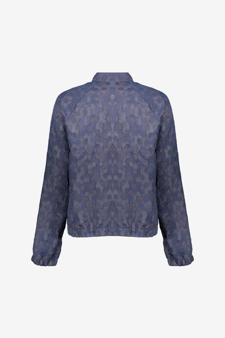 Geisha Damen-Bomberjacke aus Jacquardstoff mit Ton-in-Ton-Blumenmuster