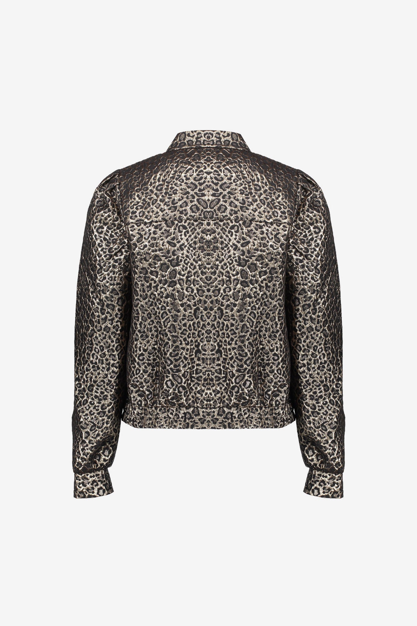 Geisha Damen-Boxy-Jacke mit Leoprint und Goldakzenten