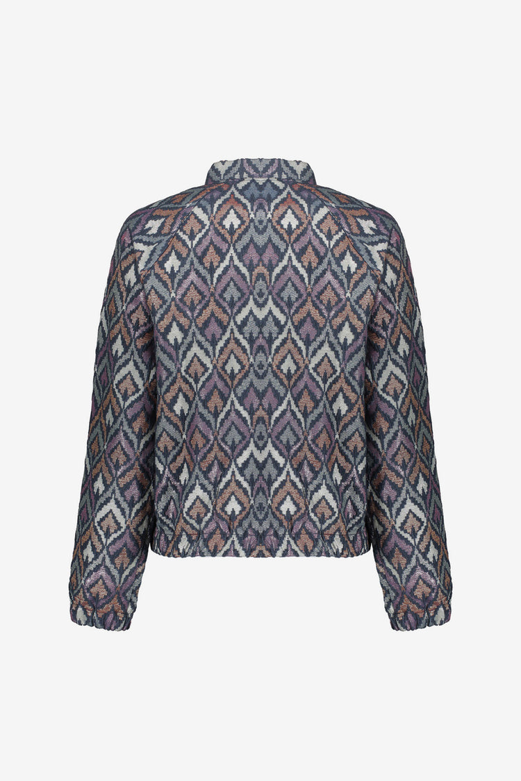 Geisha Damen-Kurze Jacke mit Ikat-Print
