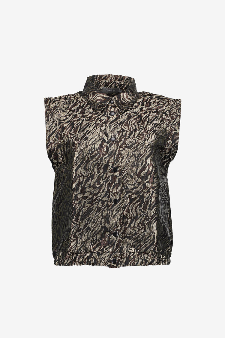 Geisha Damenweste mit Zebraprint