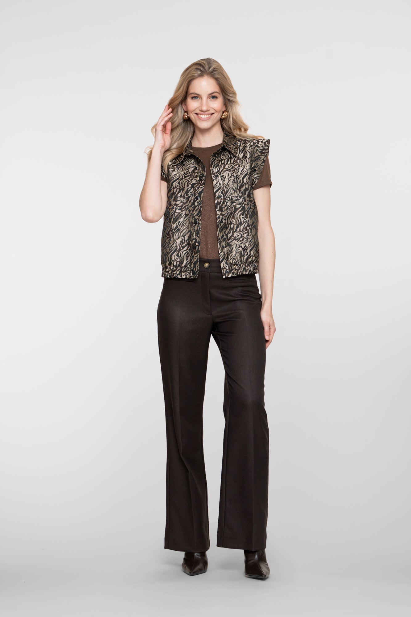 Geisha Damenweste mit Zebraprint
