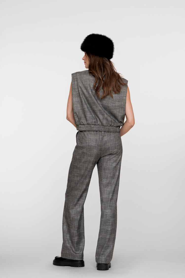 Geisha Damen-Gilet mit Karomuster