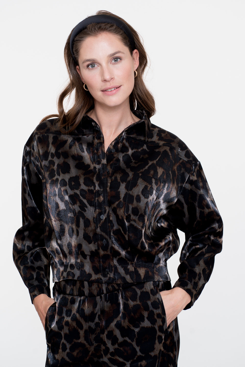 Geisha Damenjacke mit Leoprint