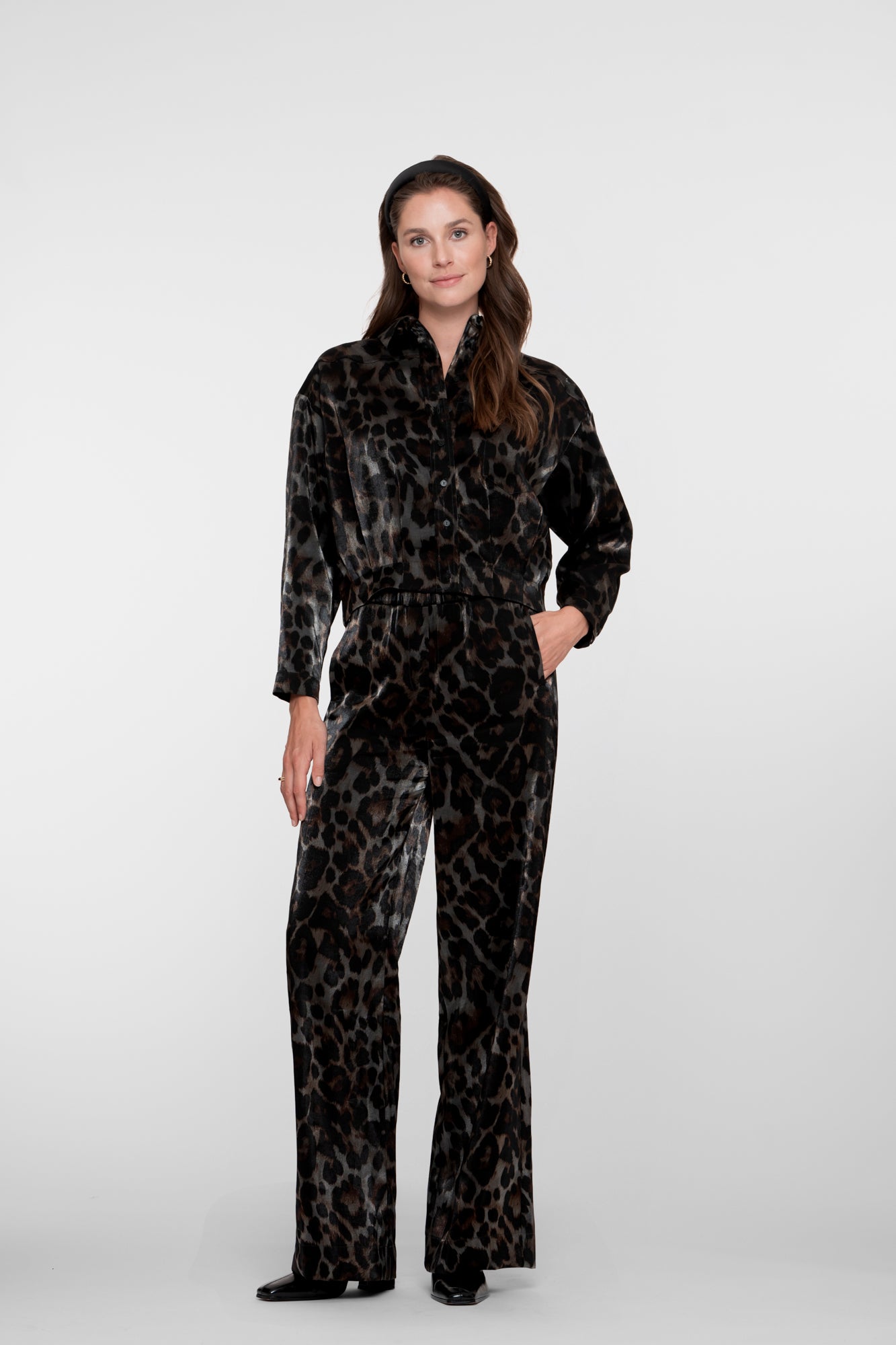 Geisha Damenjacke mit Leoprint