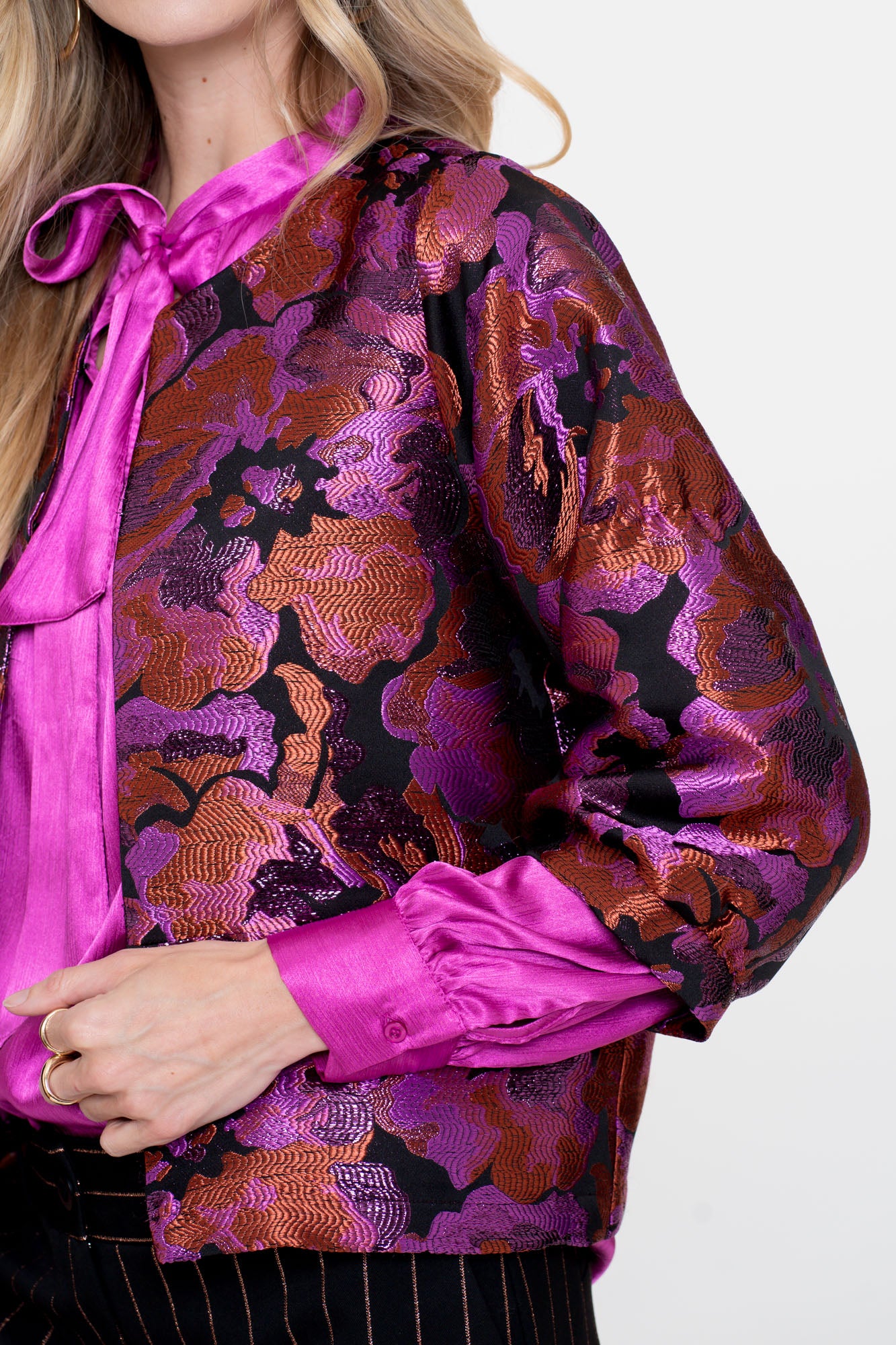 Geisha Damen-Glanzjacke mit Print