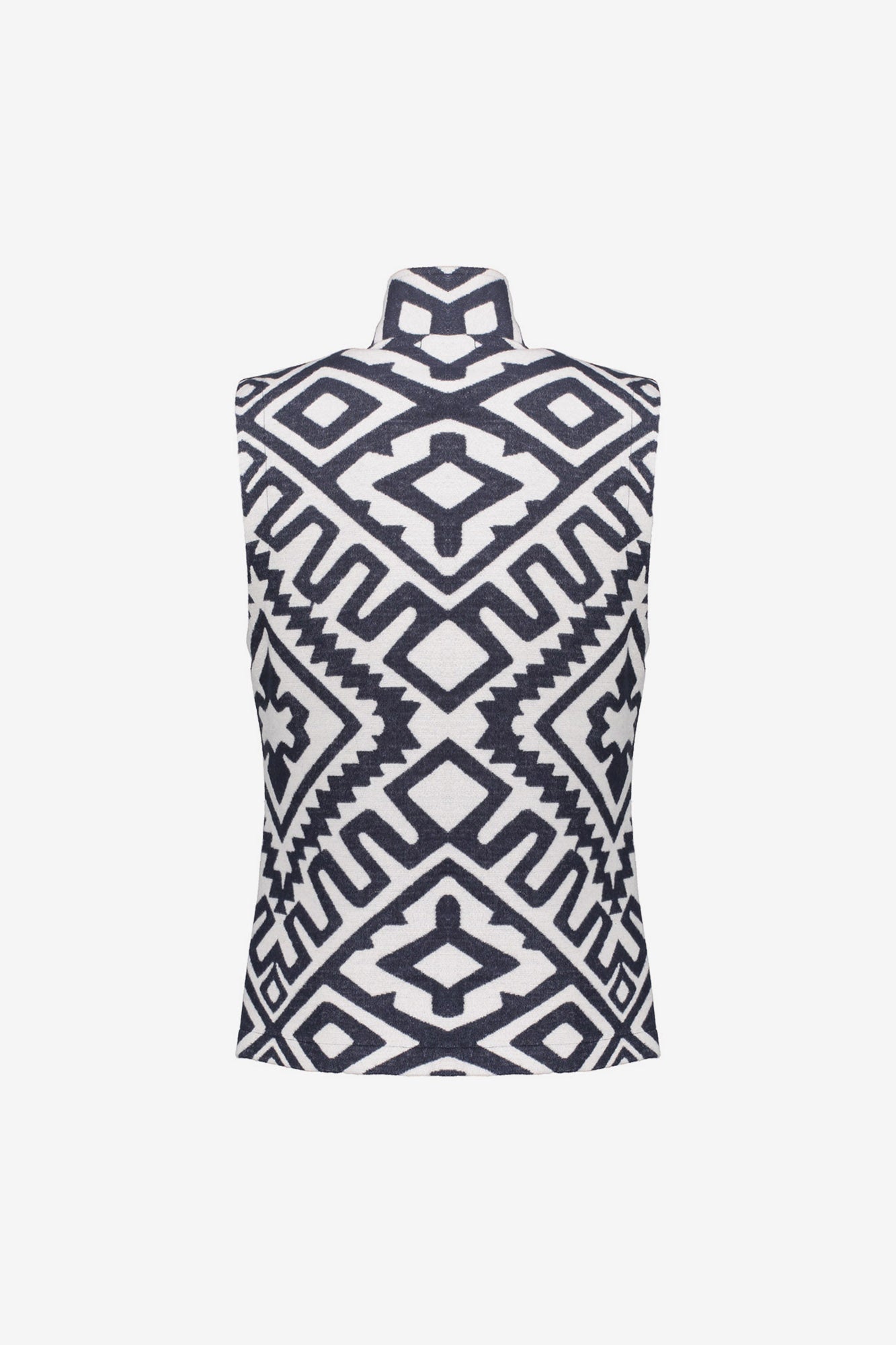 Geisha Damen-Gilet für modernes Layering in Schwarz-Weiß