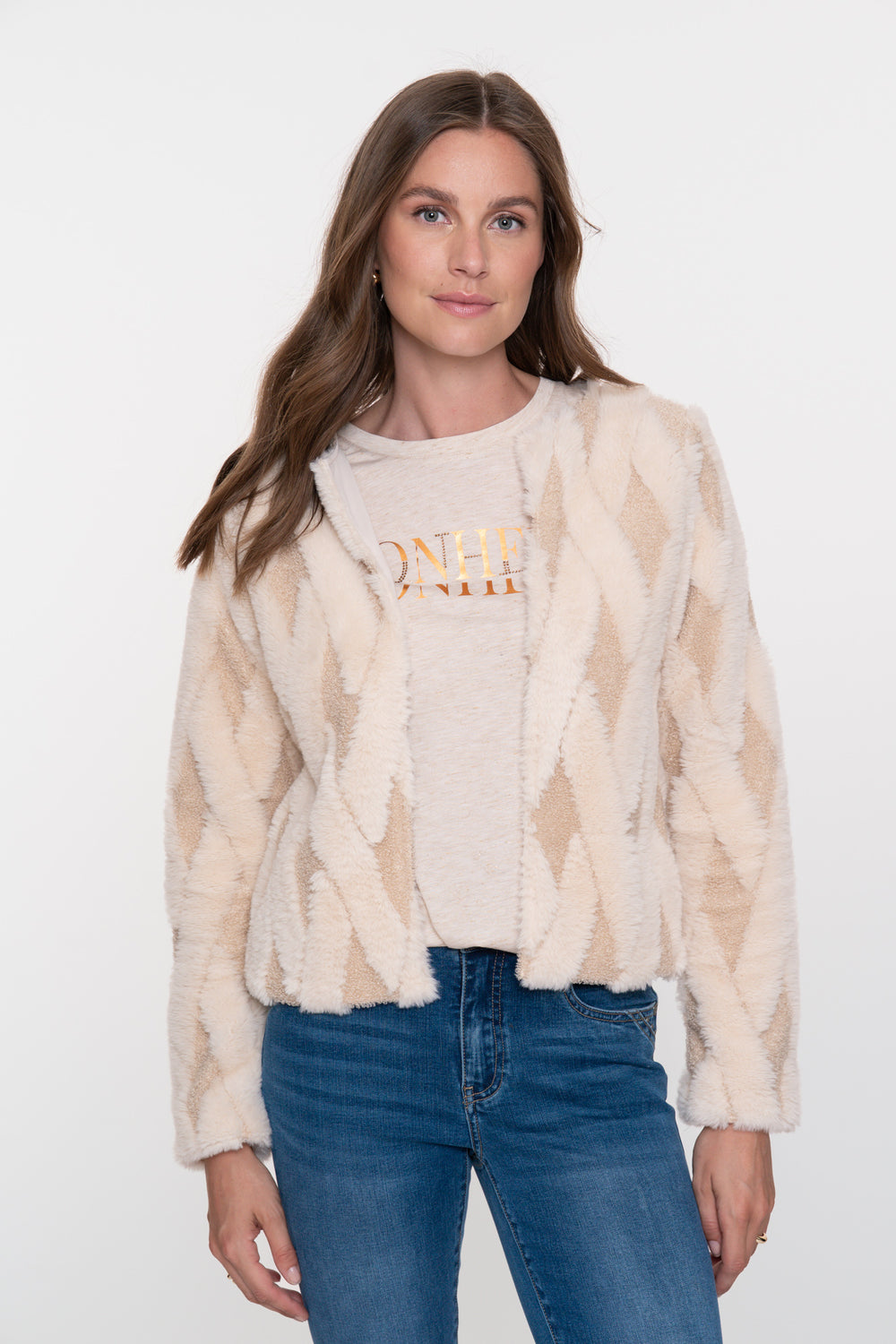 Geisha Damenkurzjacke mit edlem Karomuster und weichem Griff