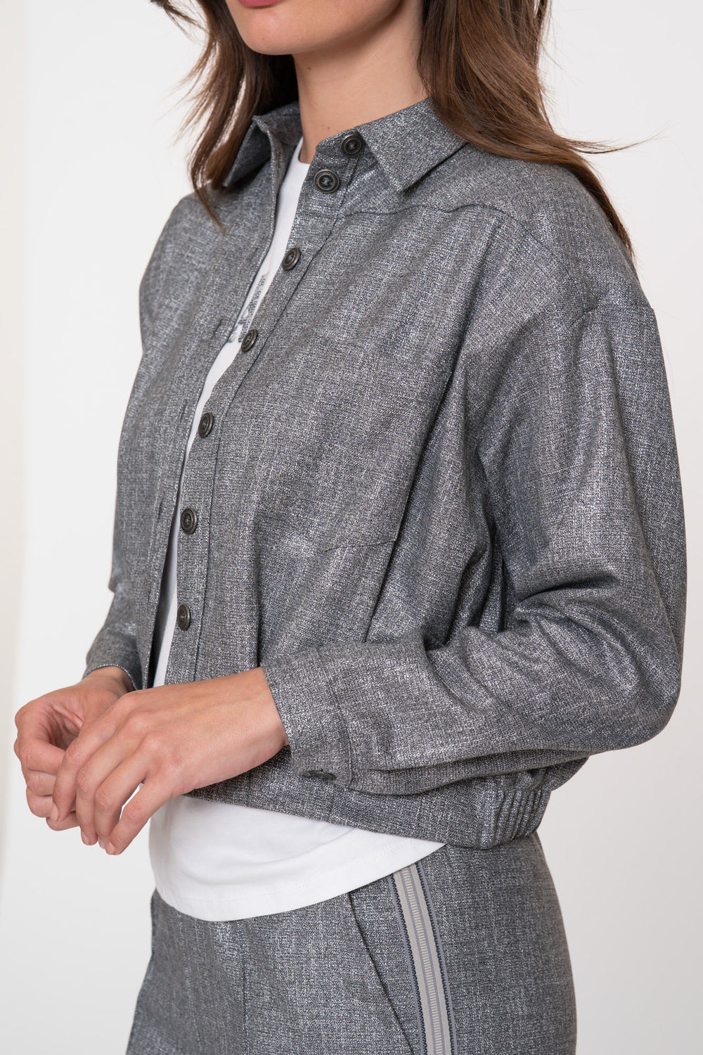 Geisha Damenkurzjacke im melierten Look