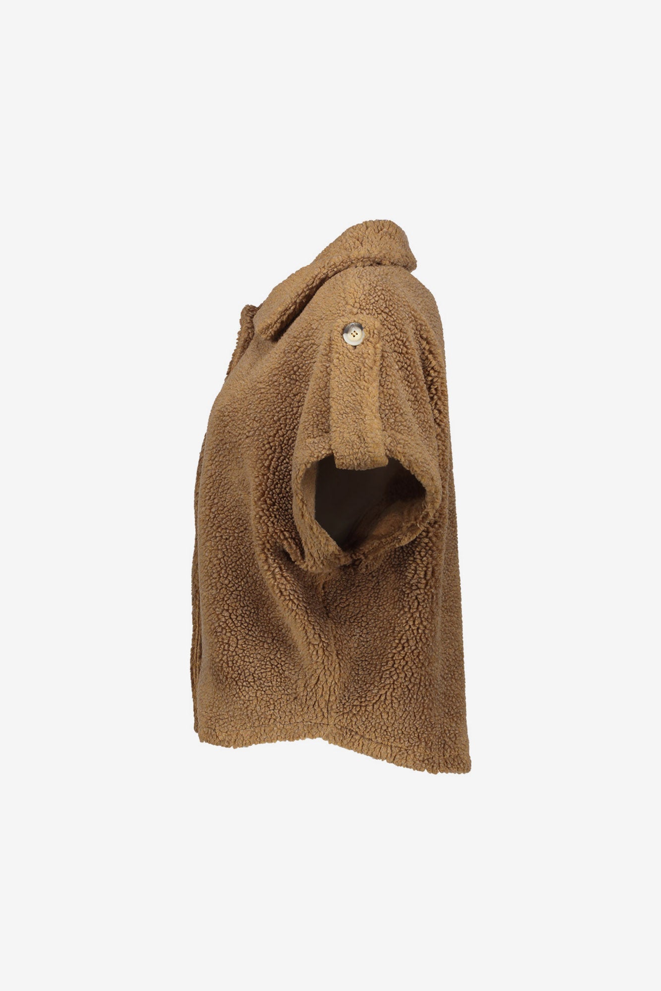 Geisha Damen-Boxyjacke aus Teddyfell in warmem Camelton