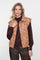 Geisha Damen-Weste mit Jacquardstruktur und Blumendessin