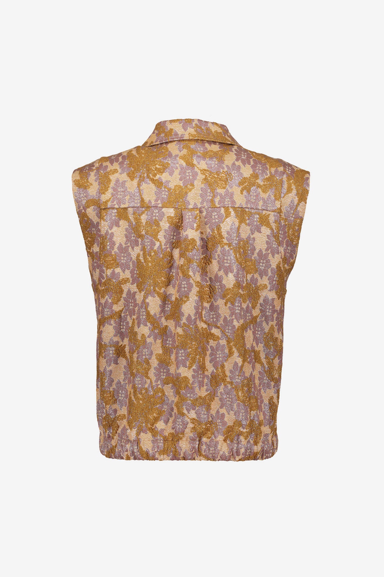 Geisha Damen-Weste mit Jacquardstruktur und Blumendessin