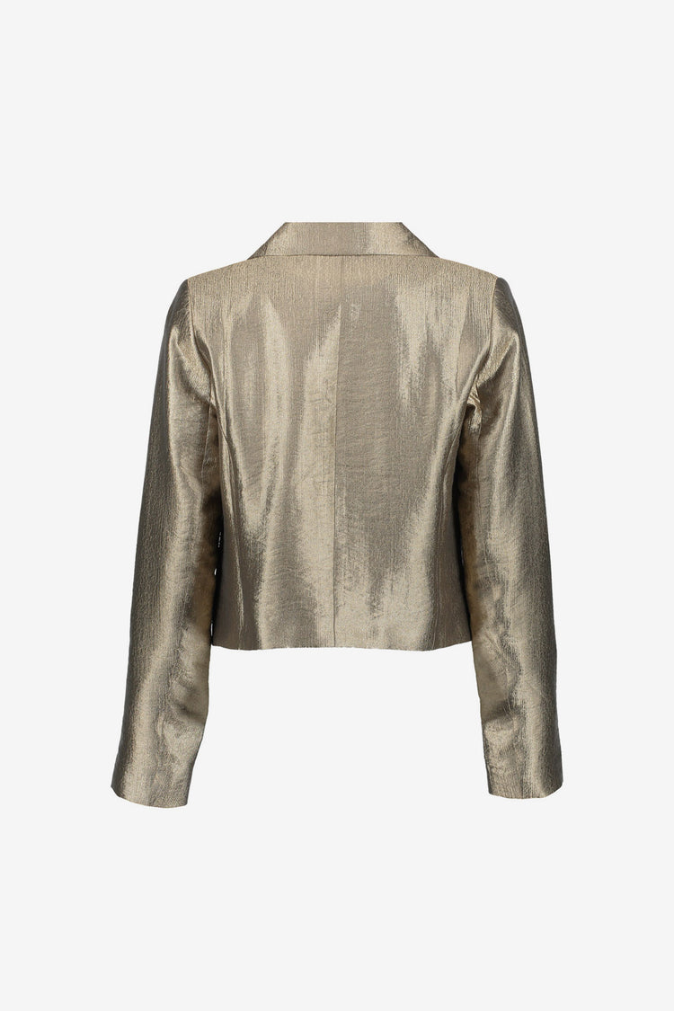 Geisha Damenkurzblazer in Gold mit Reverskragen