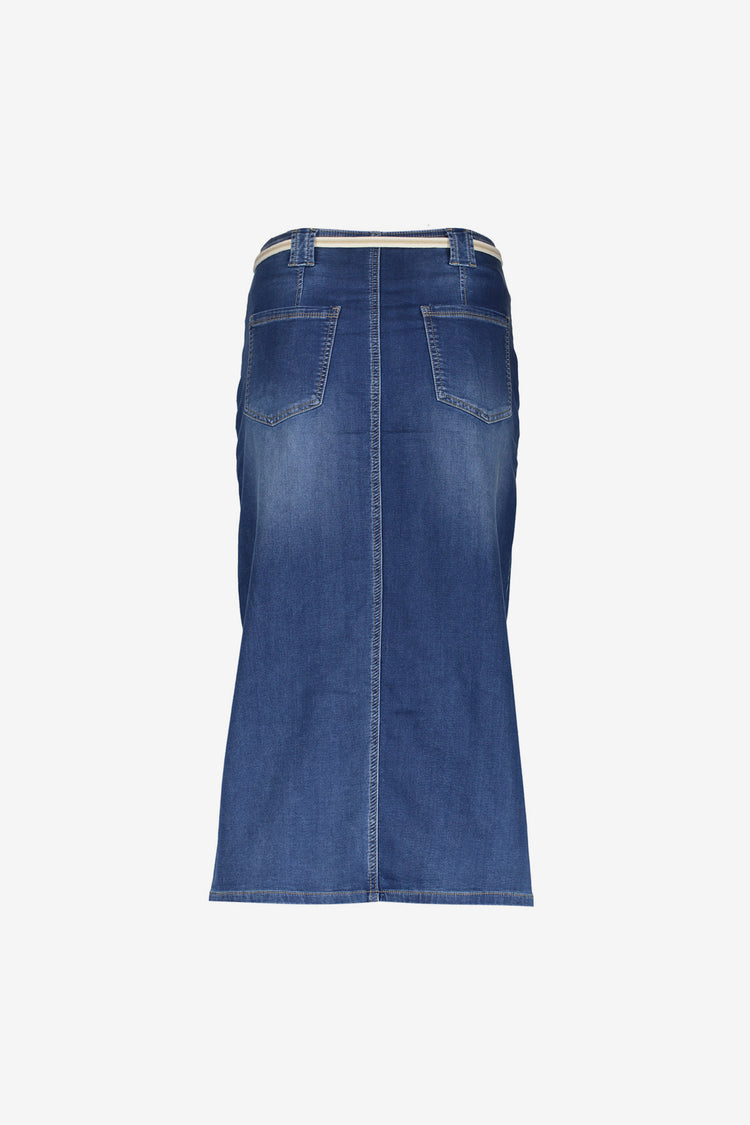 Geisha Fashion Damen Midi Rock mit Schlitz