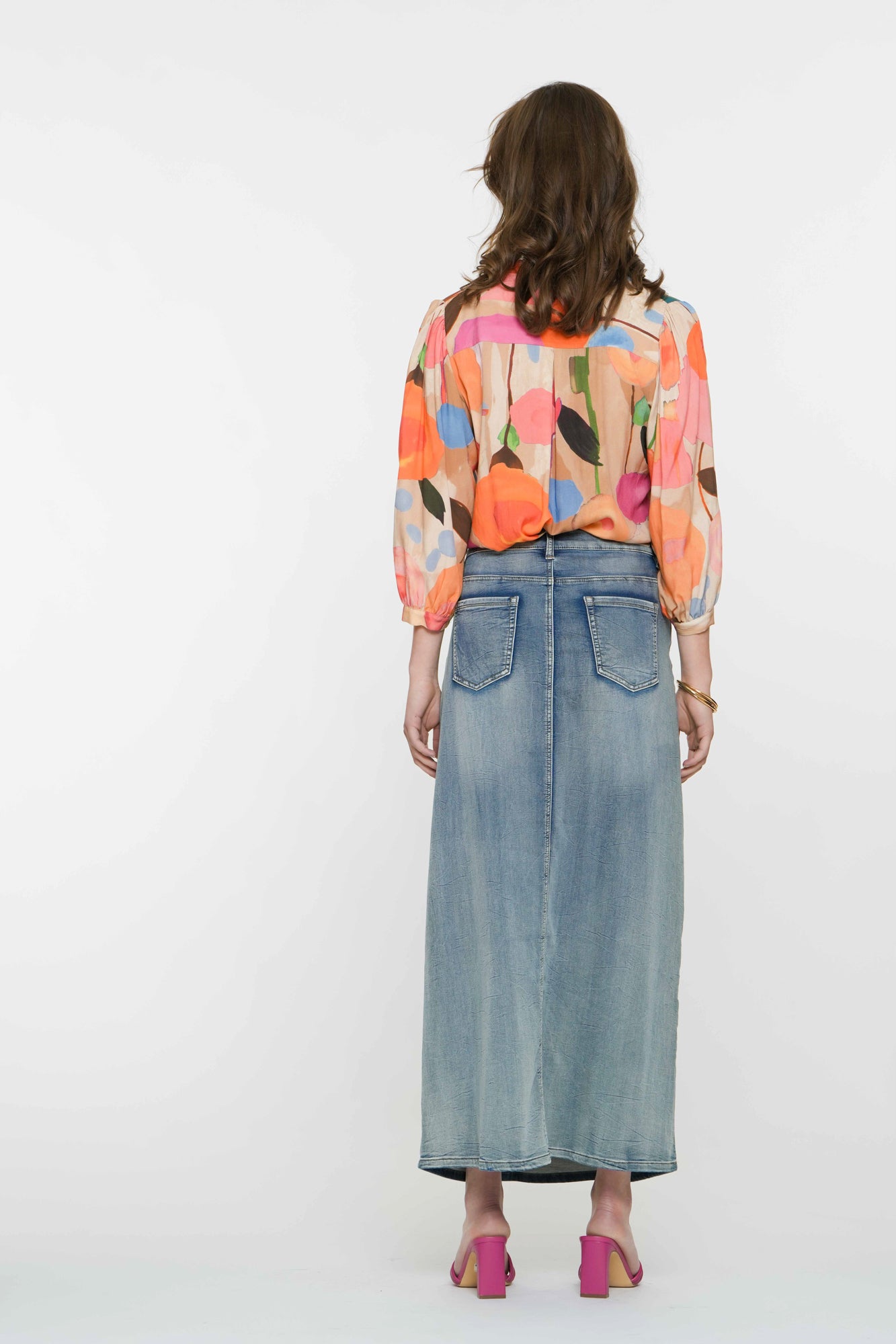 Geisha Fashion Damen Weit Midirock