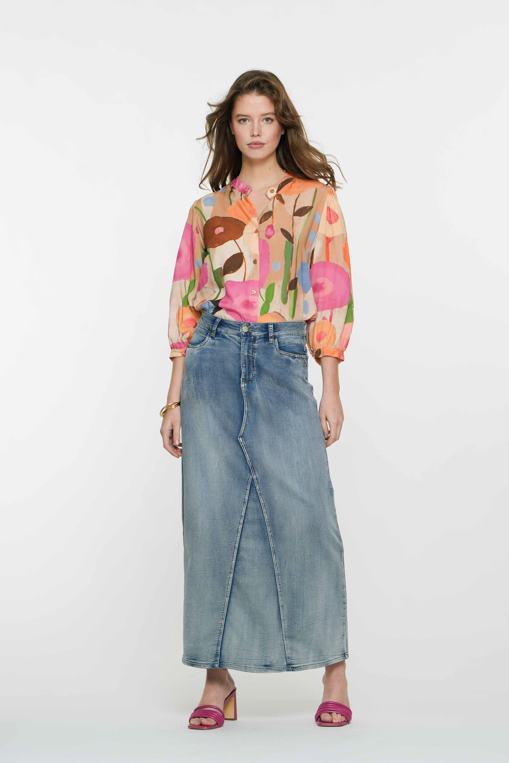 Geisha Fashion Damen Weit Midirock