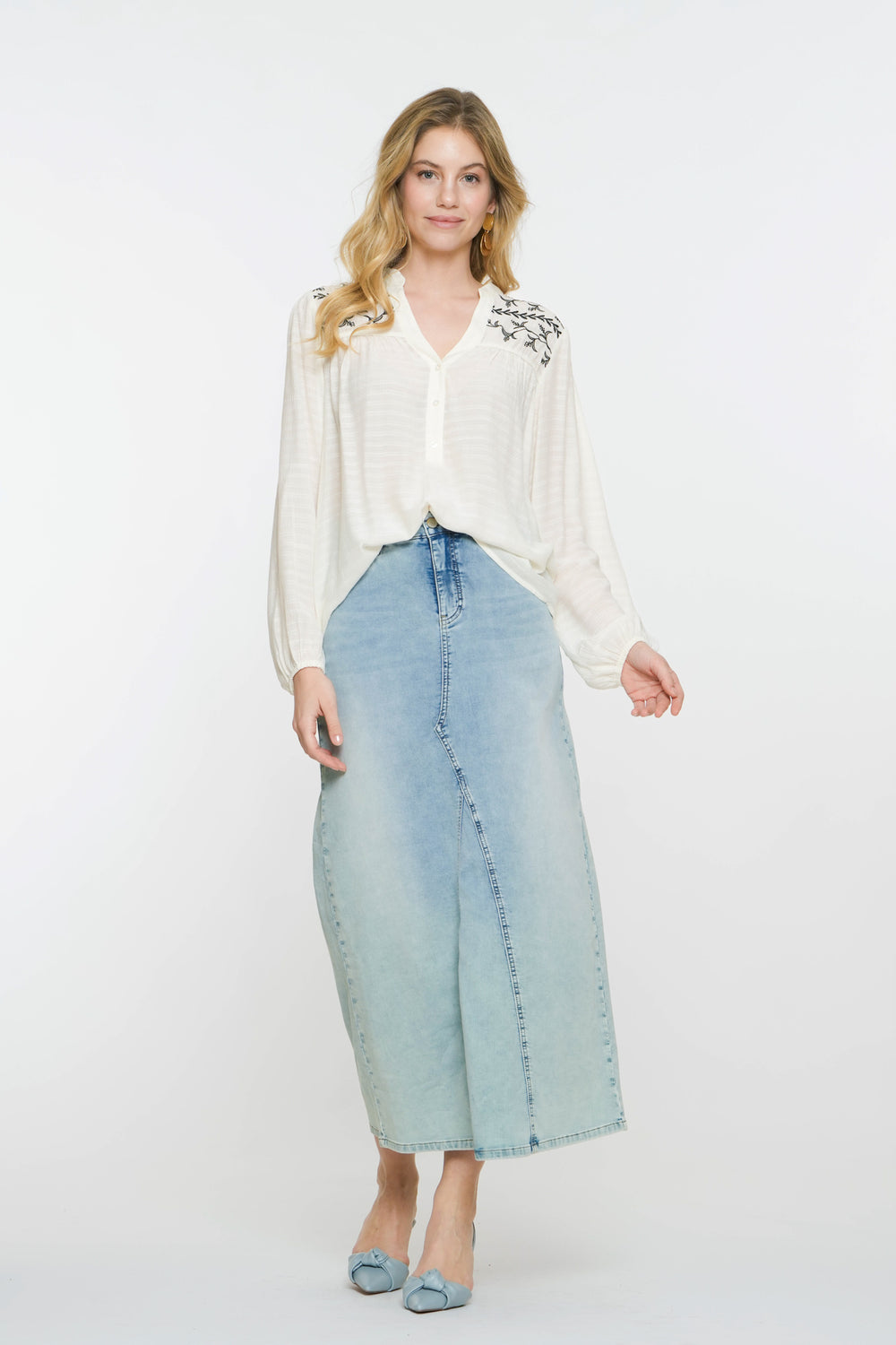Geisha Fashion Damen Midirock weit