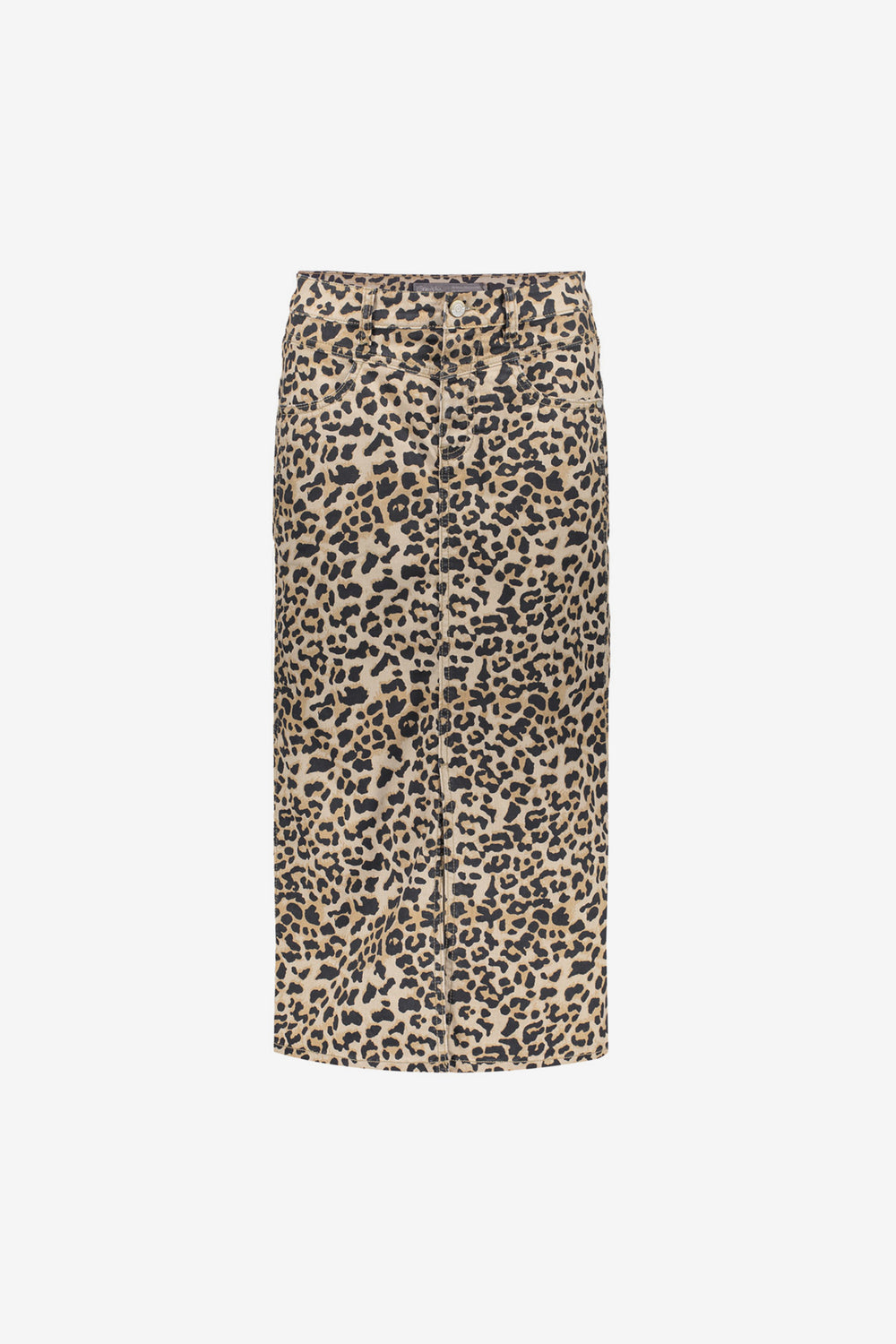 Geisha Fashion Damen Leopard Rock mit Schlitz