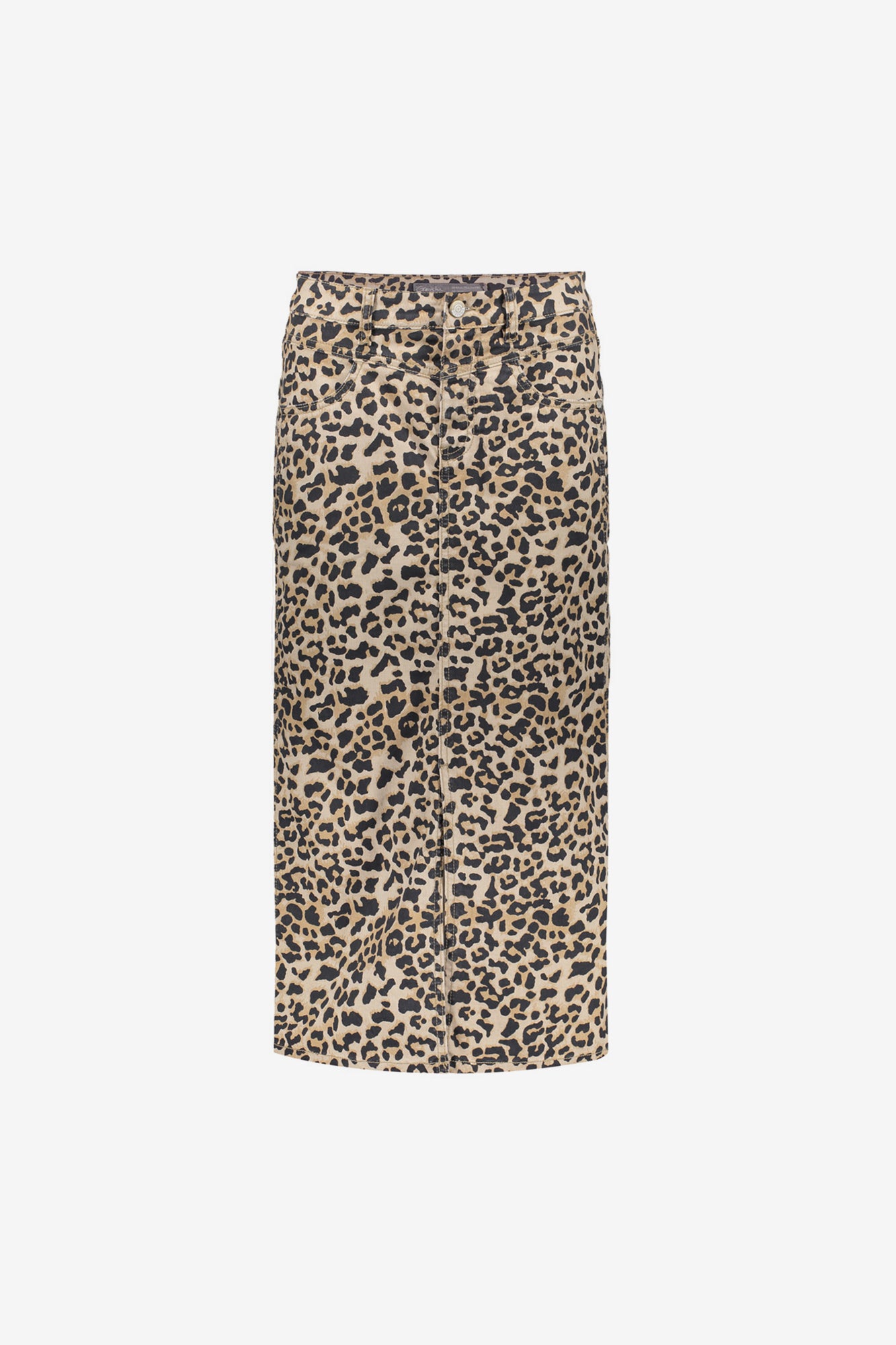 Geisha Fashion Damen Leopard Rock mit Schlitz