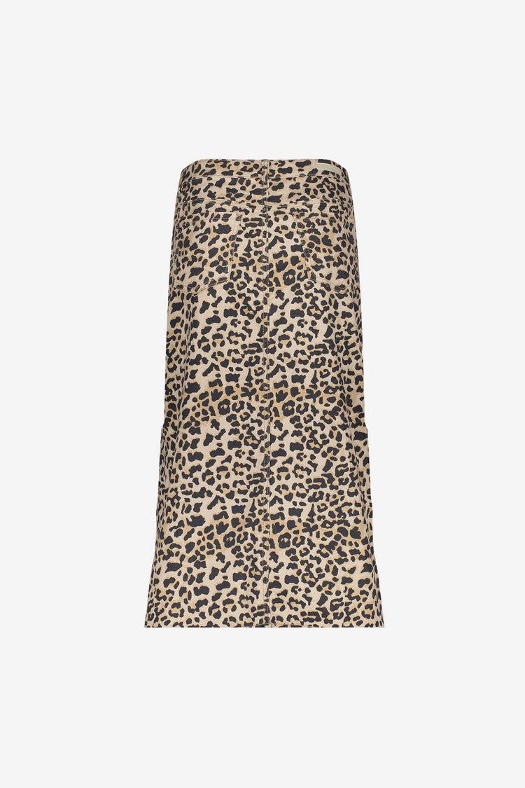 Geisha Fashion Damen Leopard Rock mit Schlitz