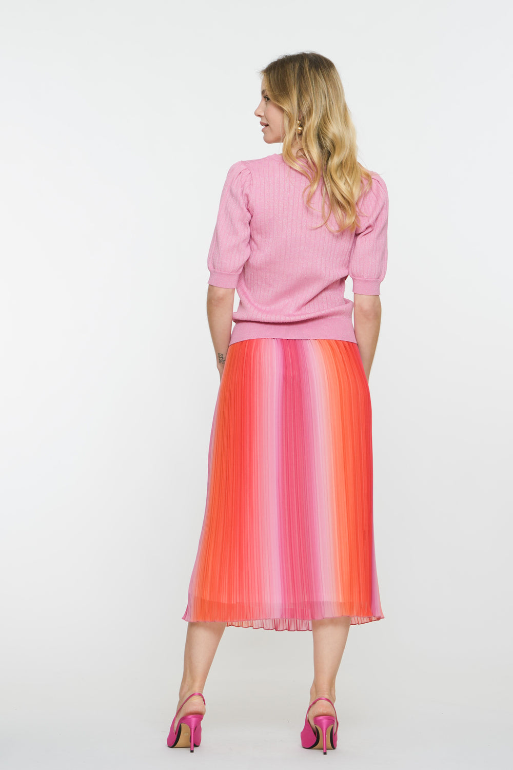 Geisha Fashion Damen bunte Plisseerock