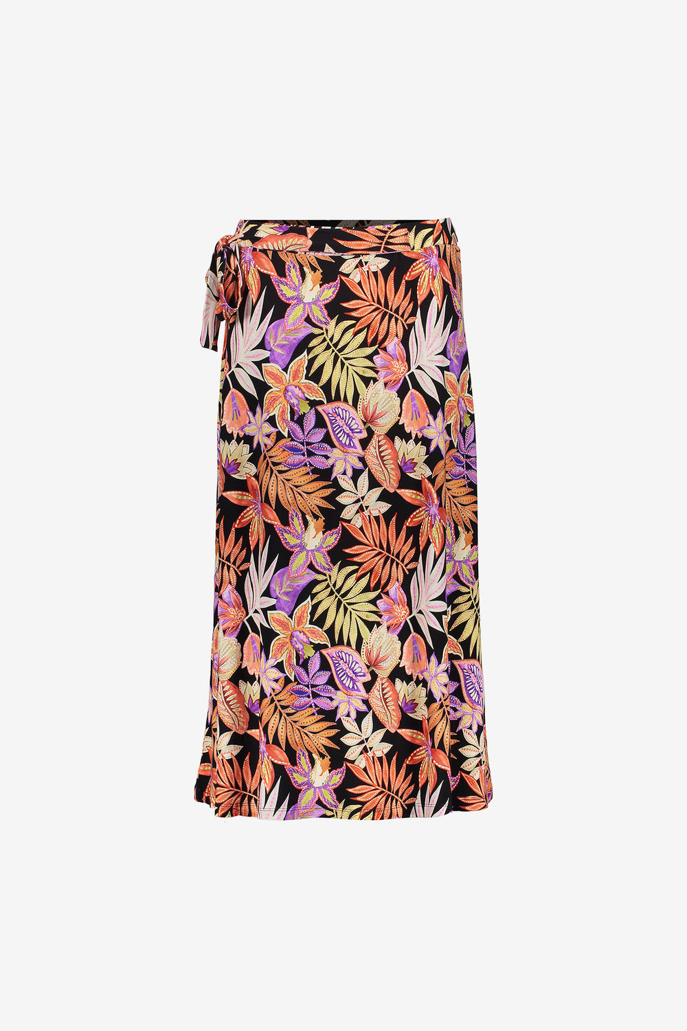 Geisha Fashion Damen Midi-Rock mit Print und Schleifen-Detail
