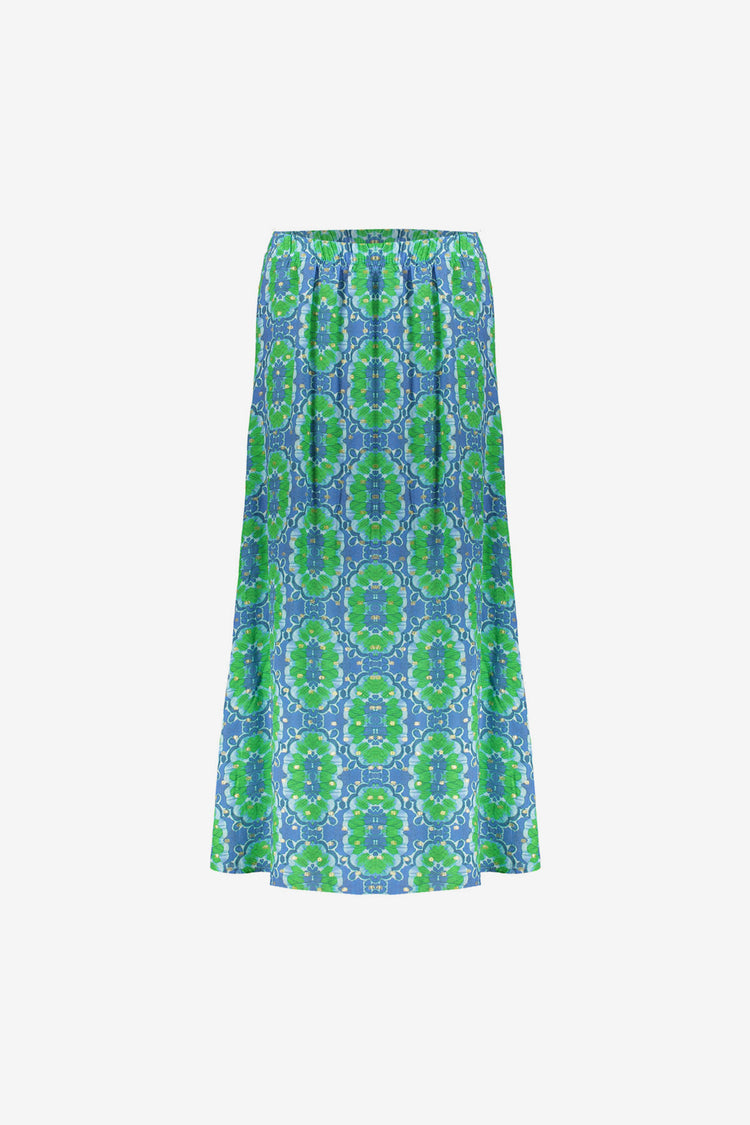 Geisha Fashion Damen Midi-Rock mit Kachel-Dessin und Lurex