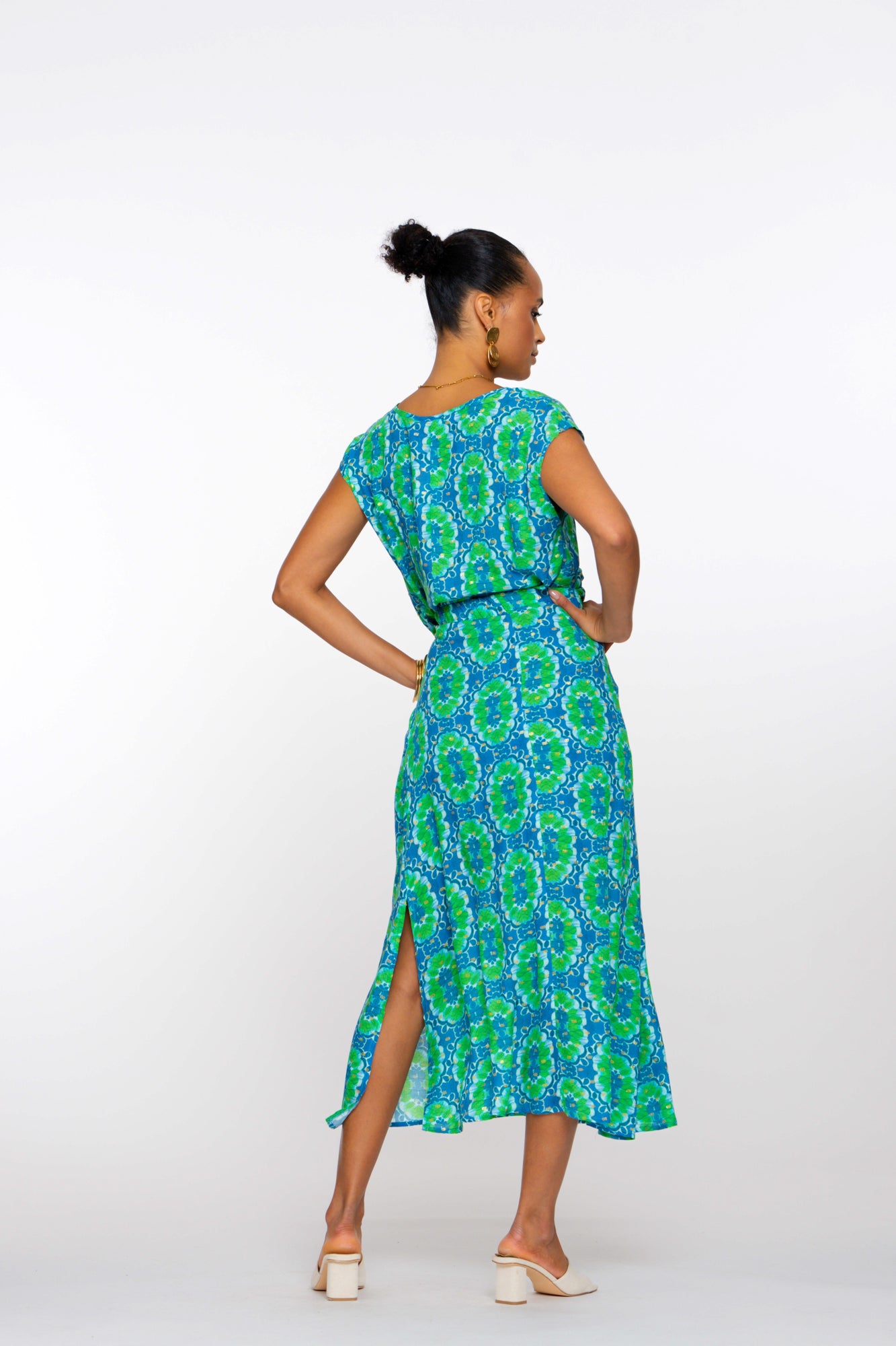 Geisha Fashion Damen Midi-Rock mit Kachel-Dessin und Lurex