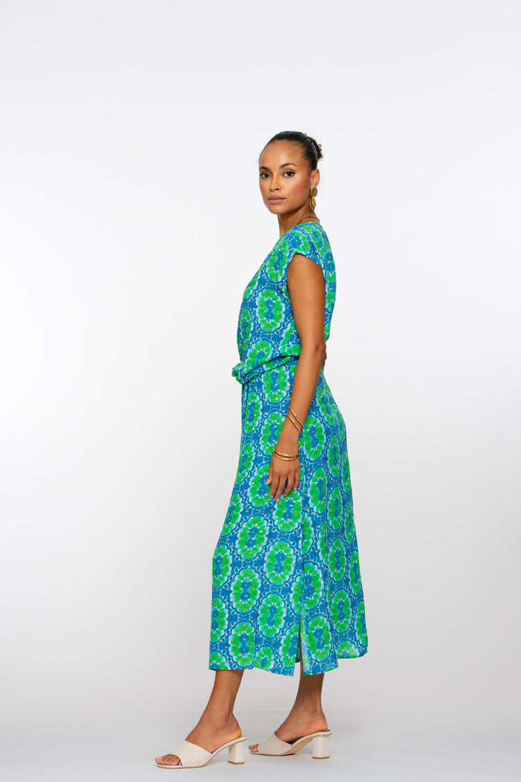 Geisha Fashion Damen Midi-Rock mit Kachel-Dessin und Lurex