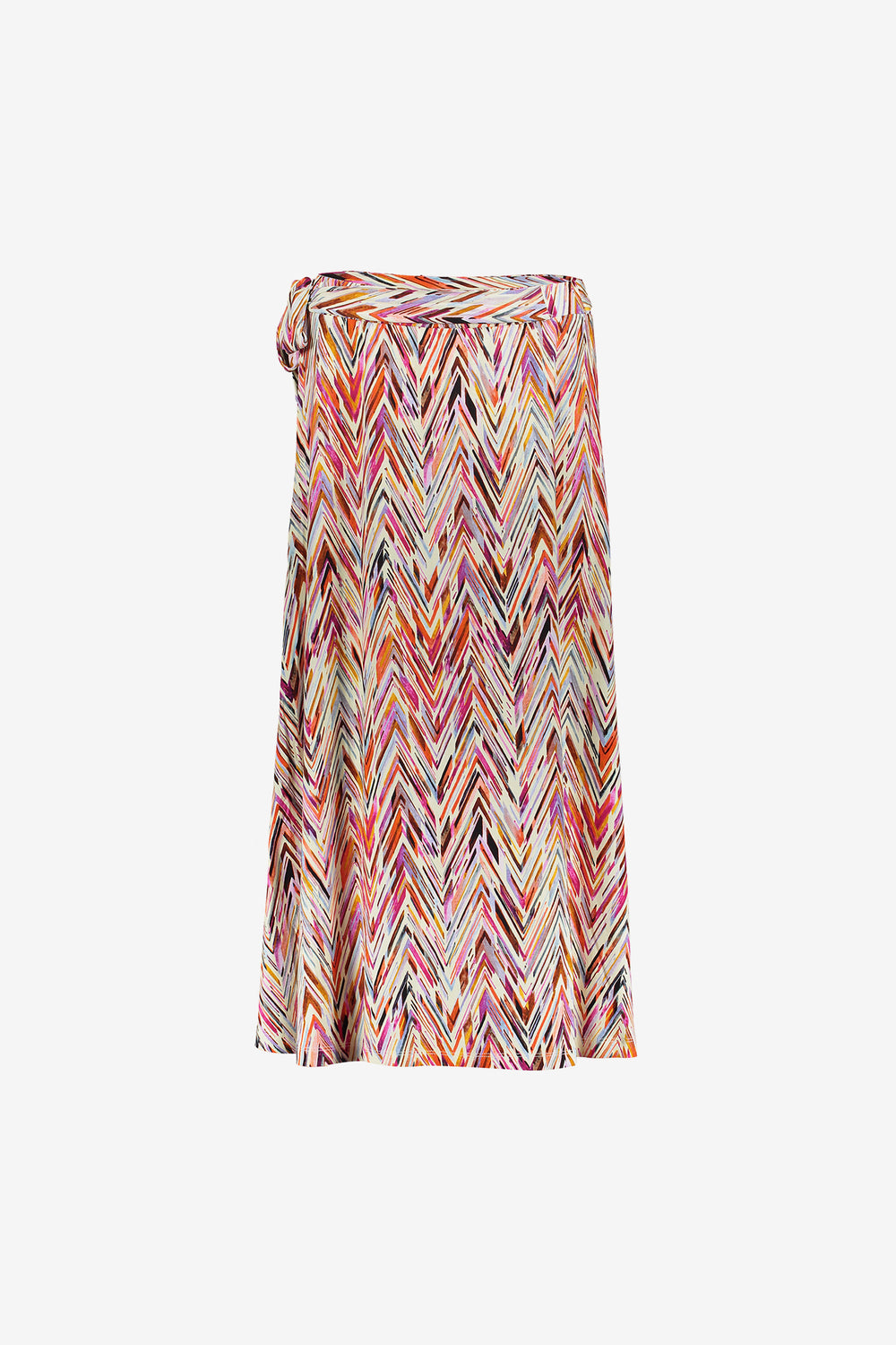 Geisha dames Jersey midi-rok met print en strikdetail