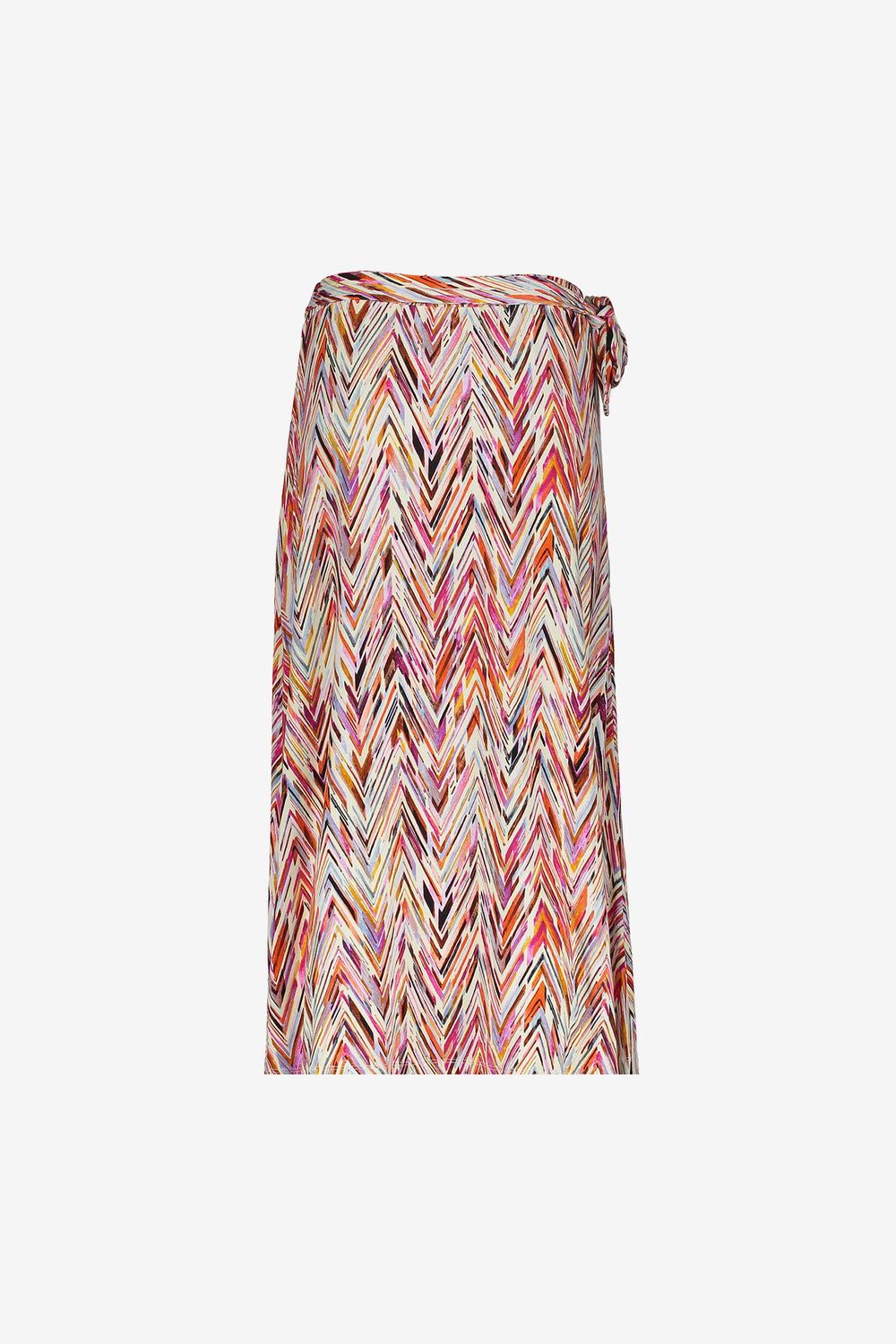 Geisha dames Jersey midi-rok met print en strikdetail