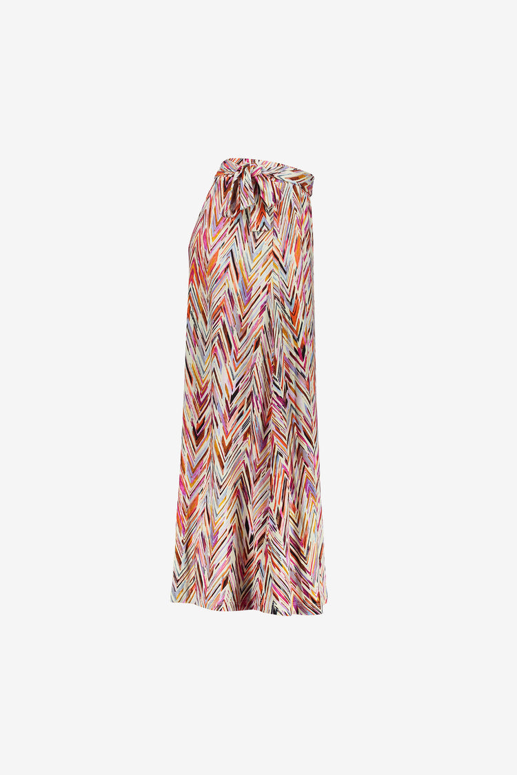 Geisha dames Jersey midi-rok met print en strikdetail